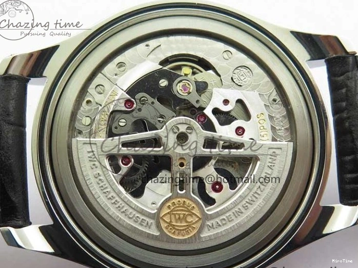 MIROTIME 0112 TimelessDesign Portuguese IW358304 ZF 1:1 Best Edition SS Blue Dial on Leather Strap A 7078